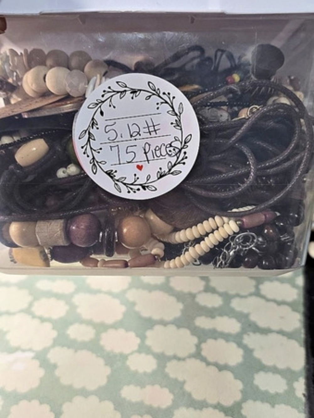 Wood Glass Plastic 75 Piece Assorted Mixed Jewelry Bundle 5lb 11 Oz - Picture 12 of 15